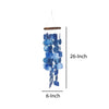 Aesthetically Designed Handmade Wind Chime with Capiz Shell Hangings Blue UPT-207779