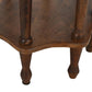 22 Inch French Design Handcrafted Mango Wood Side Table with Star Shape Brown By The Urban Port UPT-213128