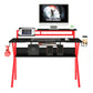 PVC Coated Ergonomic Metal Frame Gaming Desk Black and Red UPT-215118