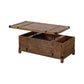 Rustic Single Drawer Mango Wood Coffee Table with Lift Top Storage & Compartments Brown By The Urban Port UPT-215750