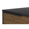 Wood and Metal Office Accent Storage Cabinet with 2 Drawers Black and Brown By The Urban Port UPT-225263