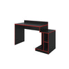 Wooden Rectangular Home Office Computer Gaming Desk Black and Red By The Urban Port UPT-225273