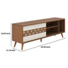 63 Door Wooden Entertainment TV Stand with 3 Open Compartments Brown By The Urban Port UPT-225280