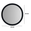 28 Round Wooden Floating Beveled Wall Mirror Black By The Urban Port UPT-226273