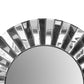 28 Round Floating Wall Mirror with Mirrored Frame Work Silver By The Urban Port UPT-226276