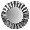 28 Round Floating Wall Mirror with Mirrored Frame Work Silver By The Urban Port UPT-226276