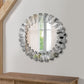 32 Inch Contemporary Floating Wall Mirror with Designer Frame, Silver By The Urban Port