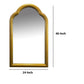 Arched Top Handcrafted Metal Encased Accent Wall Mirror Antique Gold By The Urban Port
