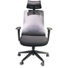 Adjustable Headrest Ergonomic Swivel Office Chair with Padded Seat and Casters Black and Gray By The Urban Port UPT-230094