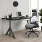 Adjustable Headrest Swivel Office Chair with Casters, Black and Gray By The Urban Port