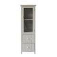 35.58 2-Drawer Wooden Storage Cabinet with Glass Door and Round Knobs White By The Urban Port UPT-230667