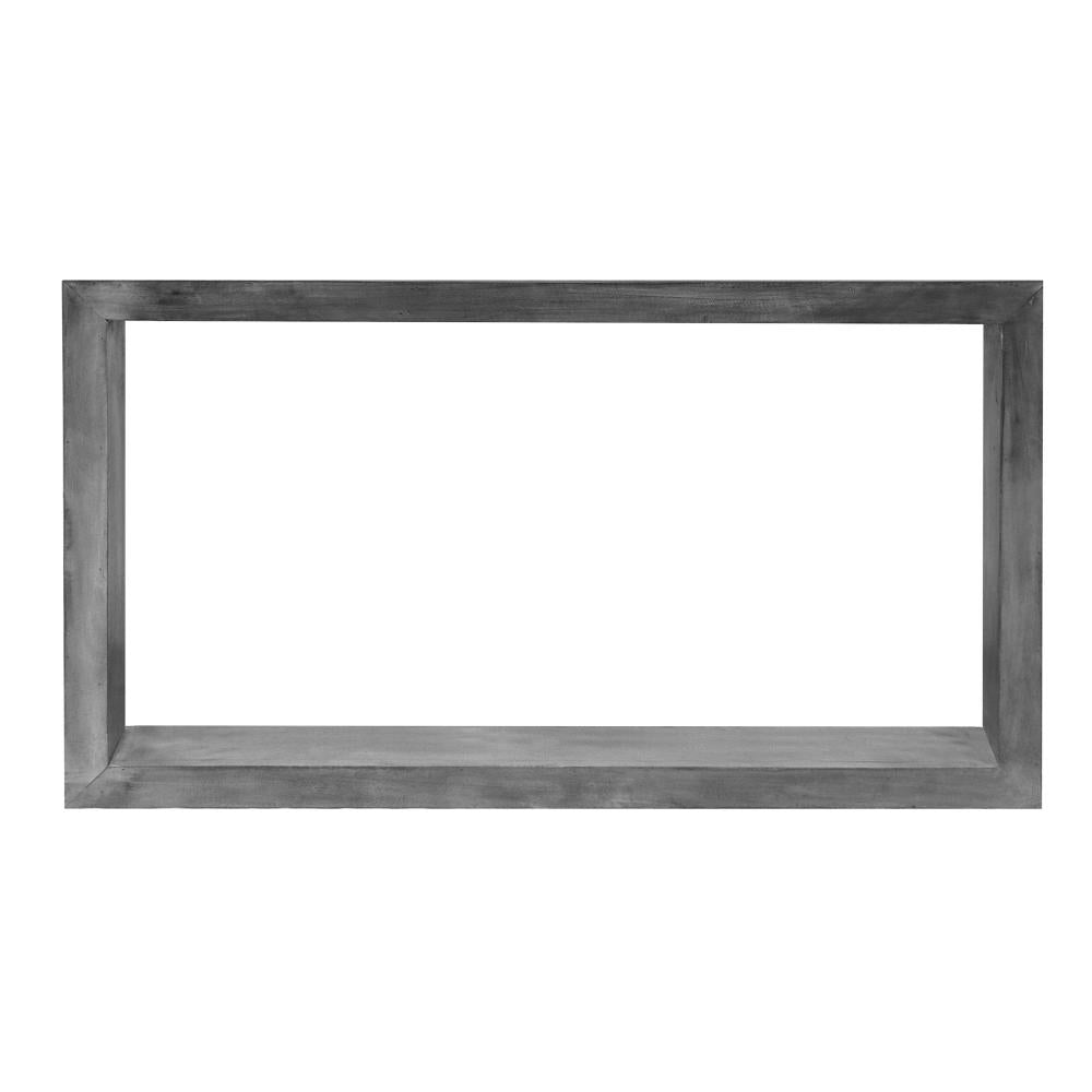 52 Cube Shape Wooden Console Table with Open Bottom Shelf Charcoal Gray By The Urban Port UPT-230675