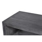 58 Inch Rectangular Mango Wood Coffee Table Open Bottom Shelf Charcoal Gray By The Urban Port UPT-230676