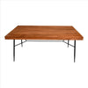 Two Tone Industrial Wooden Top Rectangular Dining Table With Metal Frame, Black And Brown By The Urban Port