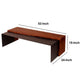 52.8 Inch Mary Live Edge Coffee Table with Metal Panel Top Brown and Black By The Urban Port UPT-238063