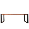 48 Inch Wooden Coffee Table with Double Metal Sled Base Brown and Black By The Urban Port UPT-238074