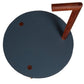 29 Inches Round Metal Top End Table with Inbuilt Wooden Pole Brown and Black By The Urban Port UPT-238079