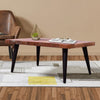 36 Rectangular Reclaimed Wood Coffee Table, Angled Legs, Brown and Black By The Urban Port