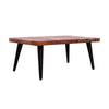 Dual Tone Rectangular Wooden Top Coffee Table with Angled Legs Brown and Black By The Urban Port UPT-238094