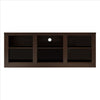 59 Inch Rectangular TV Stand with 6 Open Compartments Tobacco Brown By The Urban Port UPT-238269