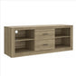 59 Inch Wooden TV Stand with 2 Drawers and 4 Open Compartments Oak Brown By The Urban Port UPT-238270