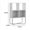 Multipurpose Storage Shelf with 4 Open Compartments White and Chrome By The Urban Port UPT-238276