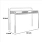 Office Desk with 2 Compartments and Tubular Metal Frame White and Chrome By The Urban Port UPT-238277
