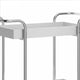 Storage Cart with 2 Tier Design and Metal Frame White and Chrome By The Urban Port UPT-238278