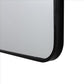 20 x 28 Inch Transitional Aluminum Frame Rectangular Wall Mirror with Arched Corners Black By The Urban Port UPT-238452