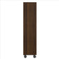 52.6 Inch Wooden Bookcase with 9 Open Compartments and Casters Walnut Brown By The Urban Port UPT-242343