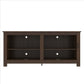 54 Inch Wooden TV Stand with 4 Open Compartments and Grain Details Brown By The Urban Port UPT-242344