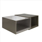 35 Inch Wooden Coffee Table with Open Compartments Gray and Brown By The Urban Port UPT-242345