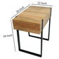 24 Inch Wooden End Table with Single Drawer and Metal Frame Brown and Black By The Urban Port UPT-247104