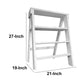 27 Inch Wooden Ladder Bookshelf 4 Tier Open Shelving Weathered White By The Urban Port UPT-248007