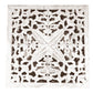 Wooden End Table with Floral Cut Out Design Set of 2 Antique White By The Urban Port UPT-248137