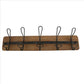 Wooden Wall Hook with Grain Details Brown By The Urban Port UPT-250427