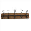 Wooden Wall Hook with Grain Details Brown By The Urban Port UPT-250427