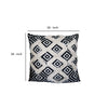 18 x 18 Handcrafted Square Jacquard Soft Cotton Accent Throw Pillow Diamond Pattern White Black By The Urban Port UPT-261539