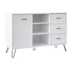 Buffet Cabinet with Wooden Frame and 3 Drawers White By The Urban Port UPT-262096