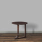 Mango Wood Round Side Table with and Cantilever Base Brown By The Urban Port UPT-262411