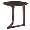 Mango Wood Round Side Table with and Cantilever Base Brown By The Urban Port UPT-262411