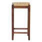 Mango Wood Barstool with Rope Weaved Seat Brown By The Urban Port UPT-262413