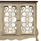 Storage Console with 4 Doors and Scrolled Mirror Trim Antique White and Silver By The Urban Port UPT-262894