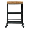 Industrial Serving Cart with 3 Tier Storage and Metal Frame Brown and Black By The Urban Port UPT-263767