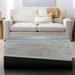 45 Inch Rectangular Mango Wood Coffee Table, Iron Base, Washed White and Black By The Urban Port
