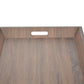 Rectangular Wooden Coffee Table with Tray Top and Metal Legs Brown and Black By The Urban Port UPT-266257