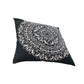 20 x 20 Modern Square Cotton Accent Throw Pillow Mandala Design Pattern Black White By The Urban Port UPT-266364
