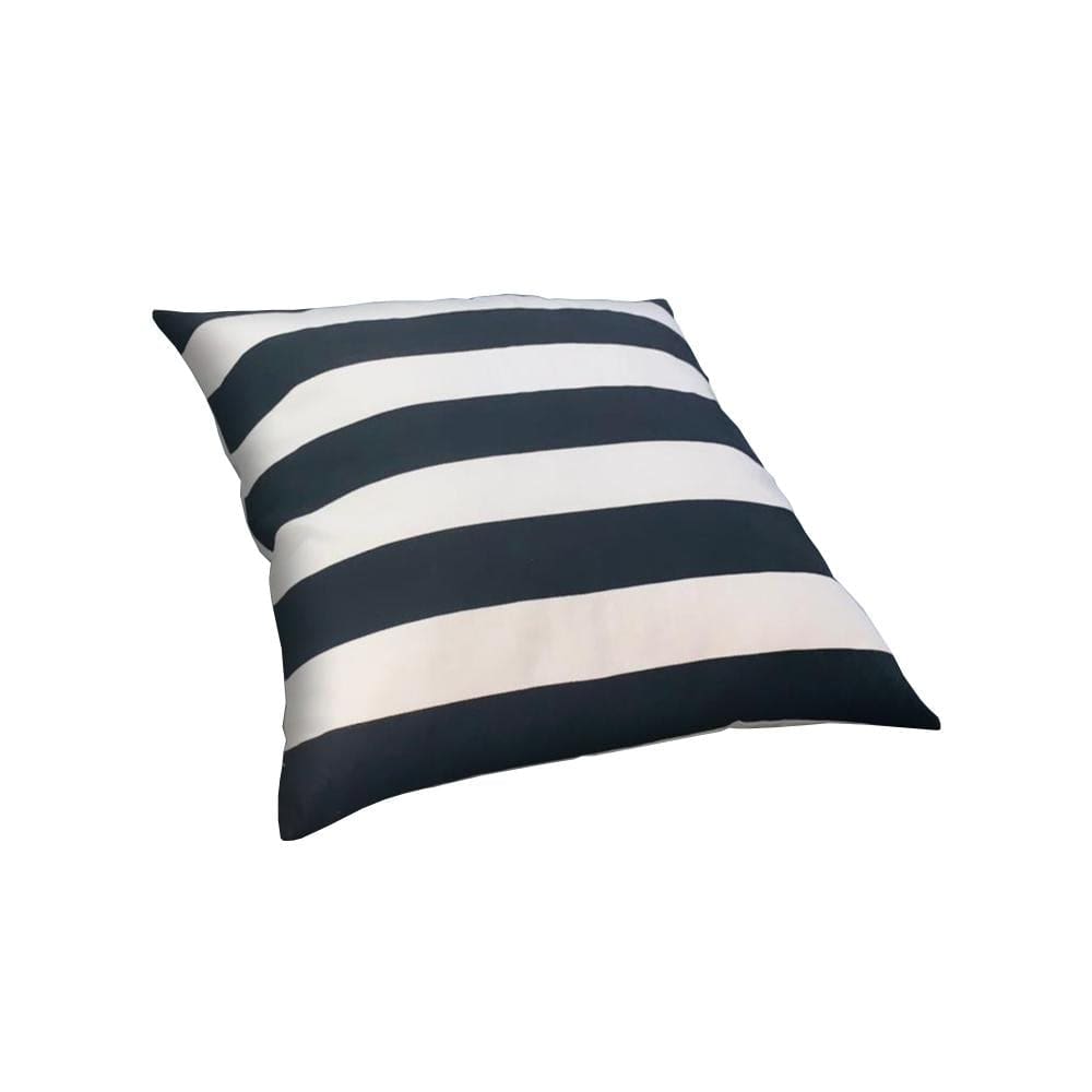 20 x 20 Modern Square Cotton Accent Throw Pillow Classic Block Stripes Black White By The Urban Port UPT-266365