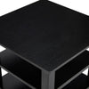 Wooden Square End Table with 2 Bottom Shelves Black By The Urban Port UPT-266384