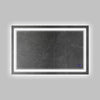 40 x 24 Inch Frameless LED Illuminated Bathroom Wall Mirror Touch Button Defogger Rectangular Silver By The Urban Port UPT-266396